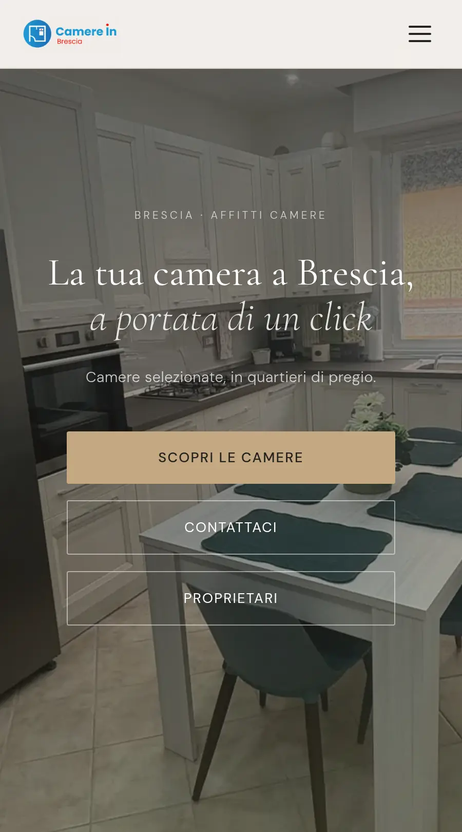 Scheda di una camera a Brescia visualizzata su smartphone