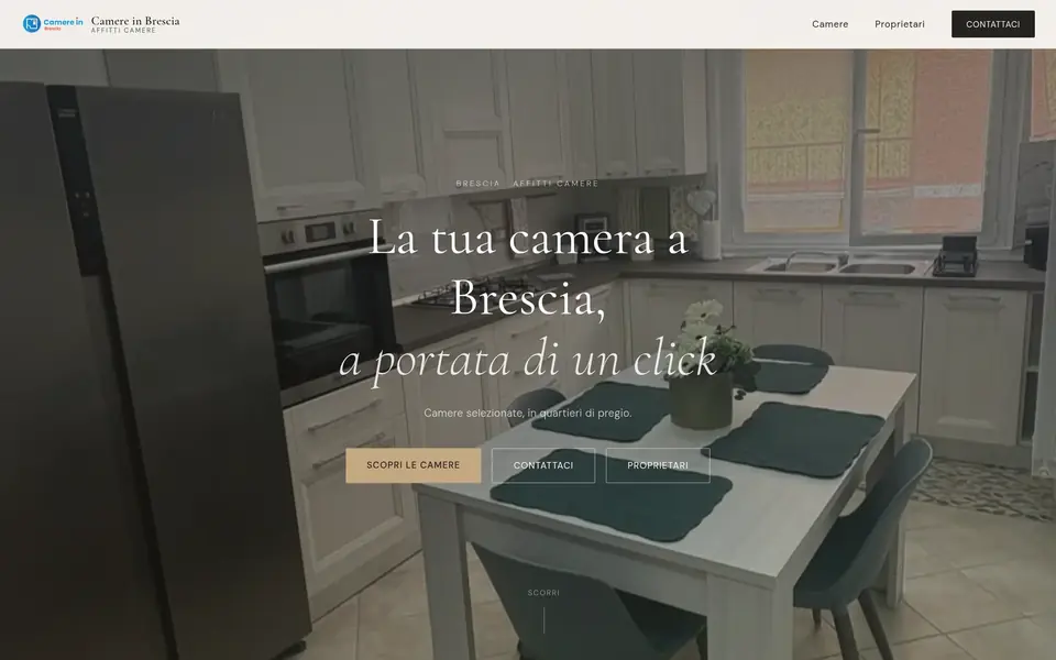 Homepage della piattaforma Camere in Brescia