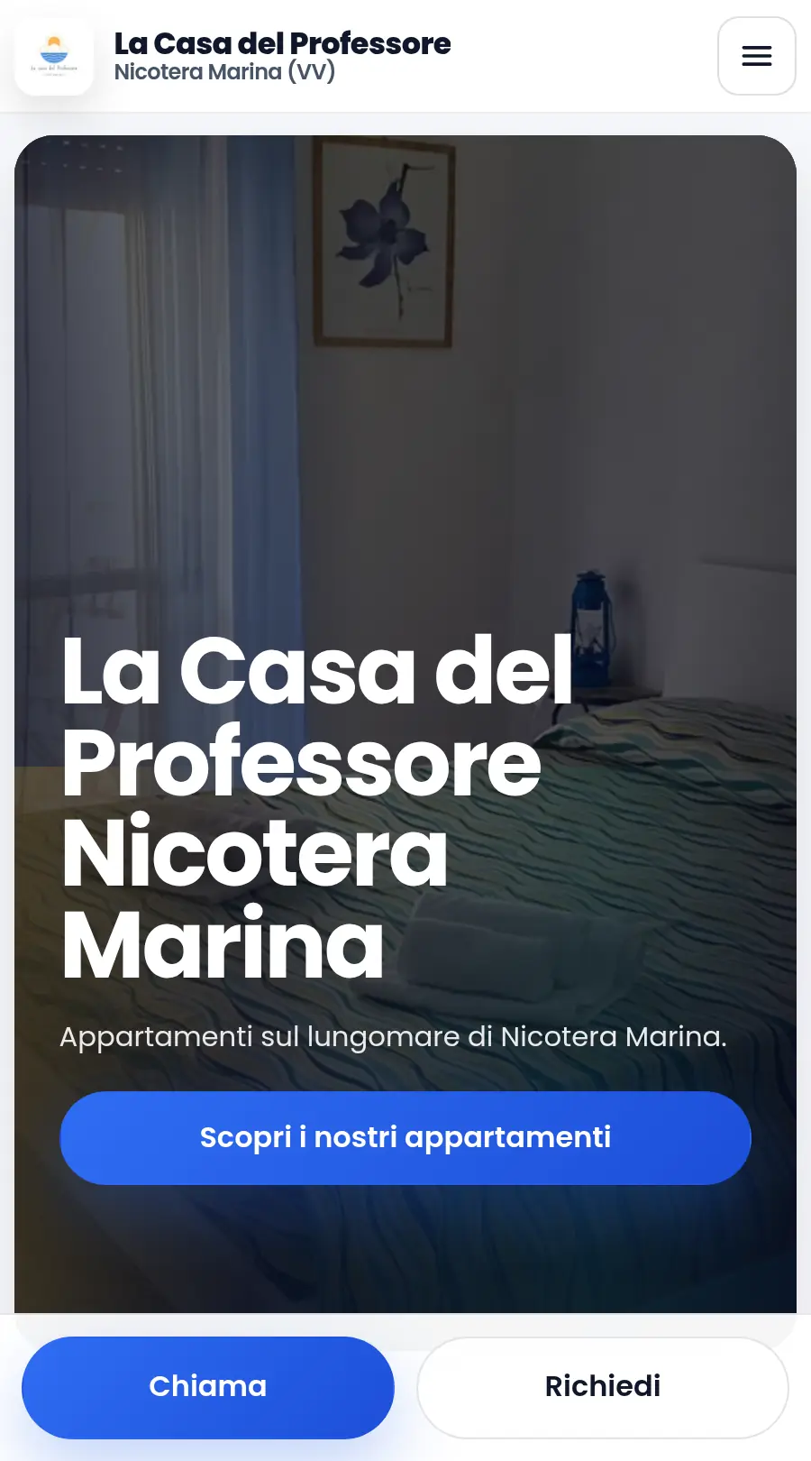 Catalogo appartamenti de La Casa del Professore su smartphone